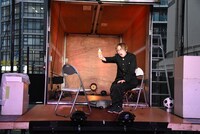 配達演劇「THEATRE A/way」から「口火きる、パトス」リハーサルより。