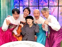 左から桂憲一、大井靖彦、わかぎゑふ、植本純米、八代進一。