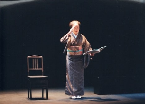 白石加代子「百物語」浅田次郎作「鉄道員（ぽっぽや)」より。