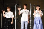 「TOHO MUSICAL LAB.」製作発表の様子。左から根本宗子、海宝直人、生田絵梨花。