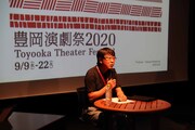 「豊岡演劇祭2020 Toyooka Theater Festival」記者会見より、中貝宗治豊岡市長。