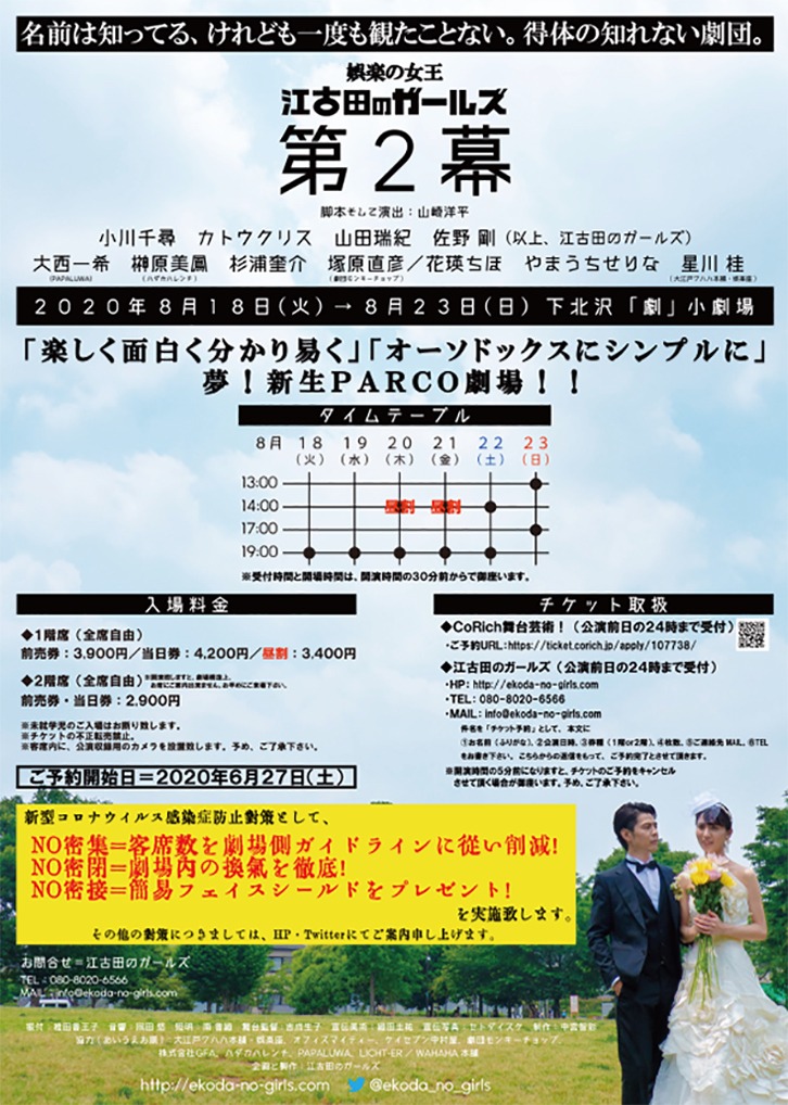 江古田のガールズ「第2幕」チラシ裏