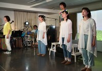 「森が海をつくる」稽古の様子。