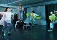 「森が海をつくる」稽古の様子。