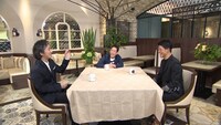 「ボクらの時代」より。左から中村七之助、中村勘九郎、駿河太郎。(c)フジテレビ