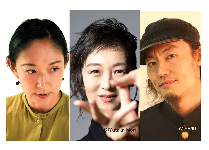 左から北村明子、平山素子、近藤良平。