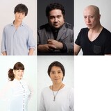 上段左から上口耕平、勝矢、吉田メタル。下段左から可知寛子、小林遼介。