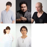 上段左から上口耕平、勝矢、吉田メタル。下段左から可知寛子、小林遼介。