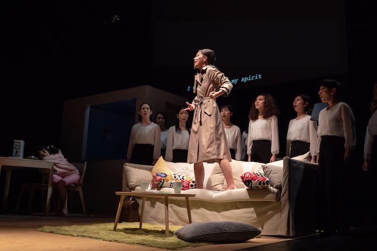 勝田深氷 「舞台の人々」 日本画（グルメのイベント情報｜エルフル 