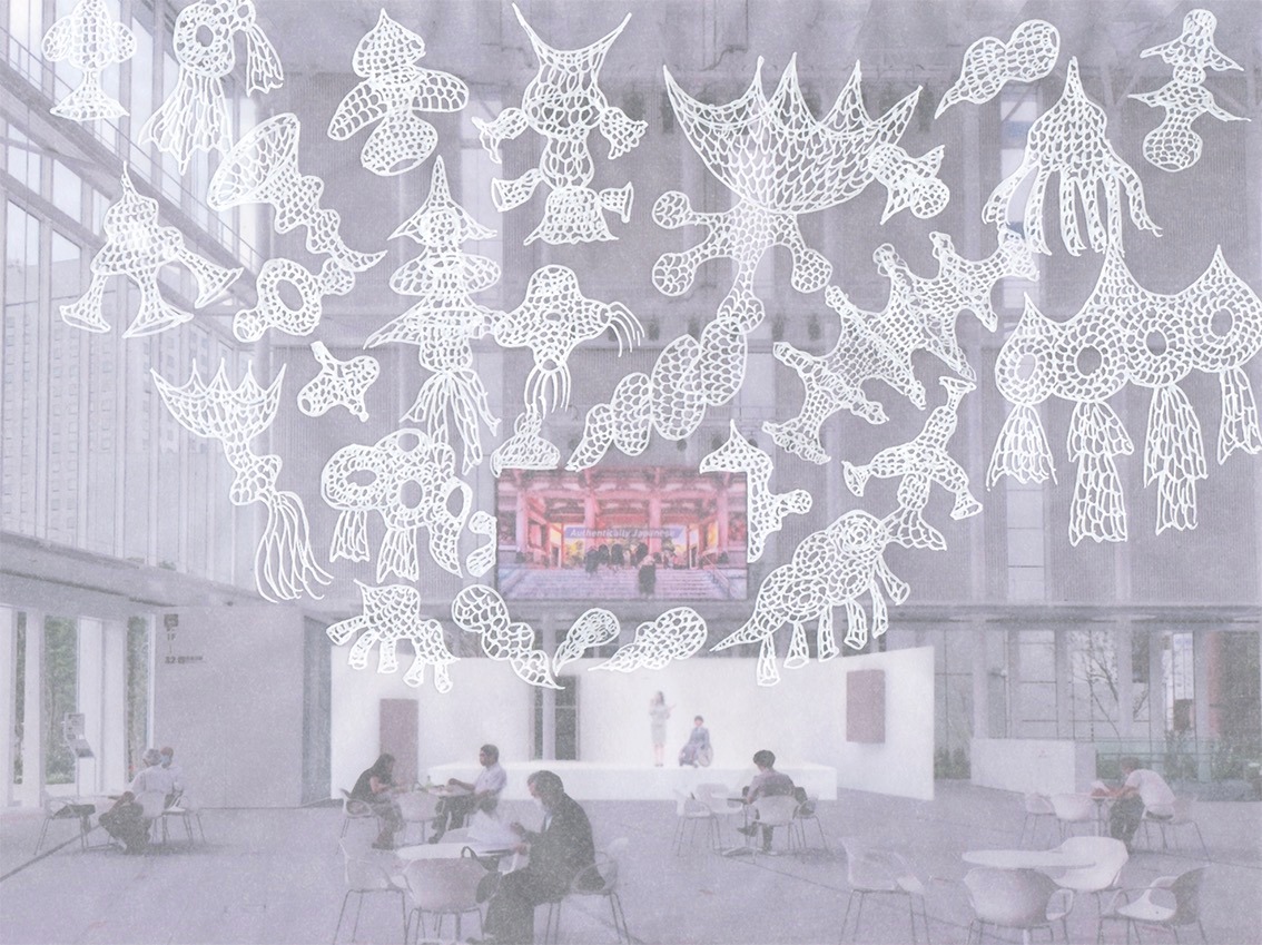 「パラトリテレビ」の番組プログラム「みんなでつくろう！井上唯のwhitescaper」展示イメージ