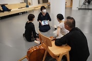 「『瀕死の白鳥』を解体したソロ」稽古の様子。
