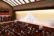 歌舞伎座開演前の様子。