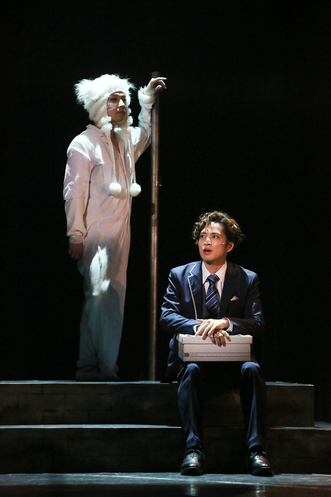 ミュージカル「アルジャーノンに花束を」公開舞台稽古より。（撮影：宮川舞子）