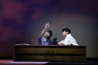 「恋を読む vol.3『秒速5センチメートル』」より、入野自由、桜井玲香、田村芽実出演回の様子。