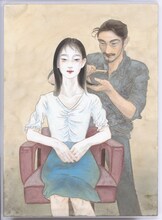 ロームシアター京都開館5周年記念事業「京都市交響楽団×石橋義正 パフォーマティブコンサート『火の鳥』」メインビジュアル（宣伝絵画：松平莉奈）