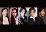 左から平原綾香、小柳ゆき、中川晃教、佐藤隆紀、マイケル・K・リー。