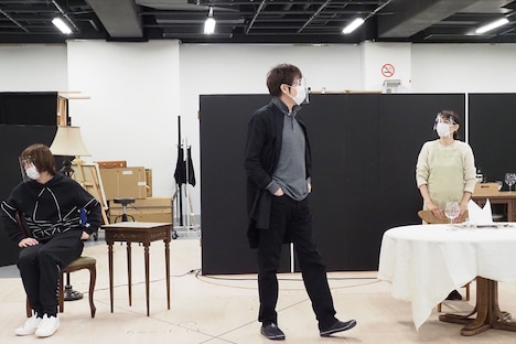 「オトコ・フタリ」稽古の様子。