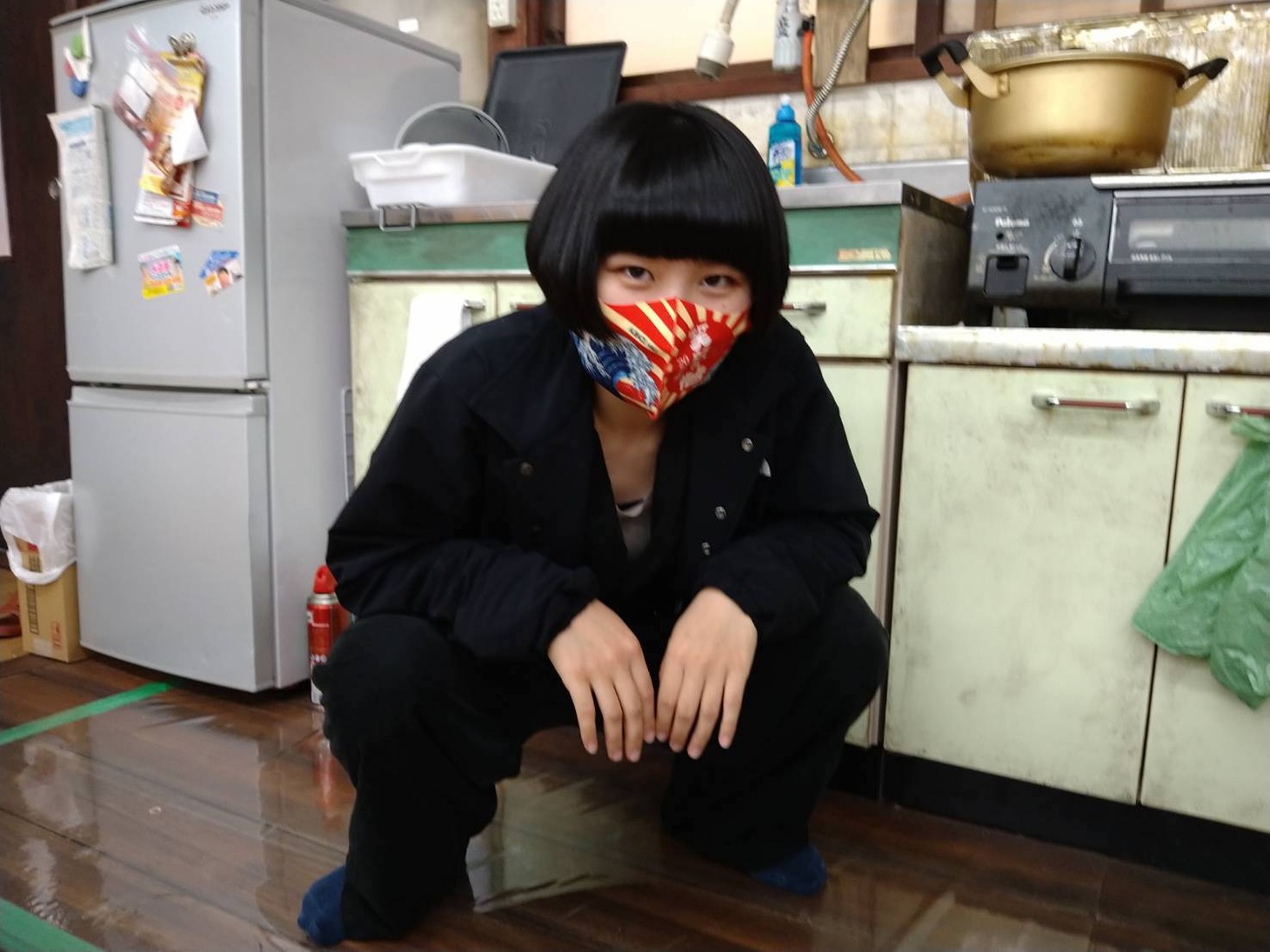 AUBADE HALL Produce タニノクロウ×オール富山「笑顔の砦 '20帰郷」をイメージしたマスク。