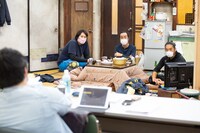 AUBADE HALL Produce タニノクロウ×オール富山「笑顔の砦 '20帰郷」稽古の様子。（撮影：六渡達朗）