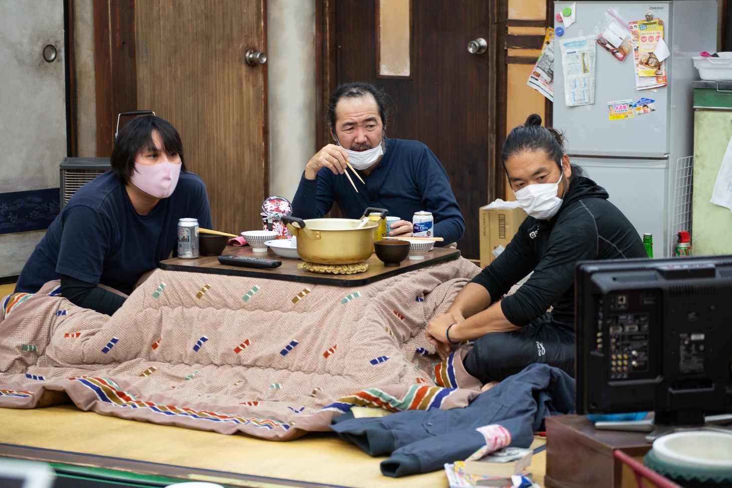 AUBADE HALL Produce タニノクロウ×オール富山「笑顔の砦 '20帰郷」稽古の様子。（撮影：六渡達朗）