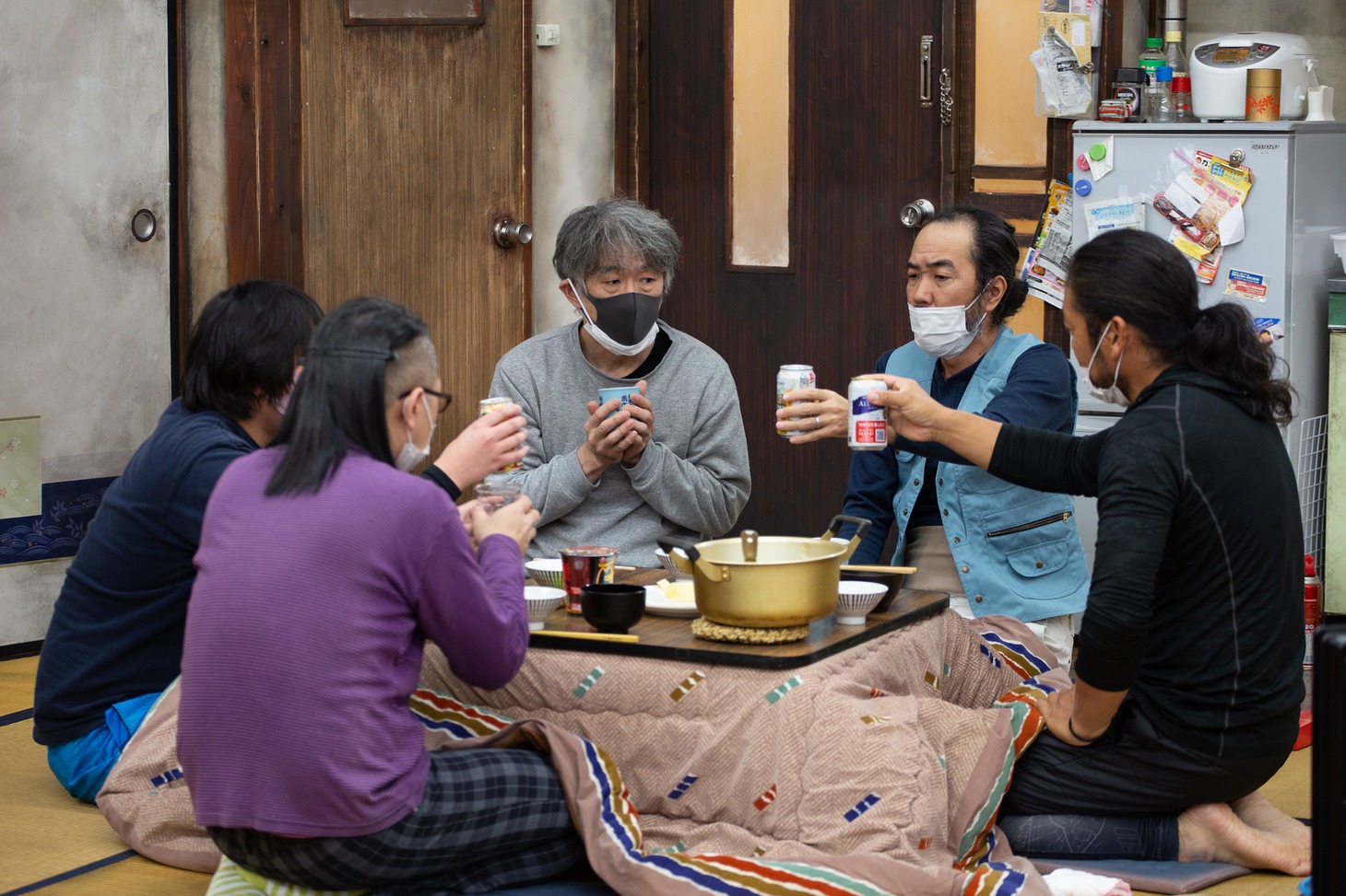 AUBADE HALL Produce タニノクロウ×オール富山「笑顔の砦 '20帰郷」稽古の様子。（撮影：六渡達朗）