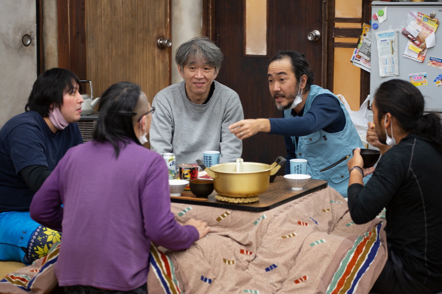 AUBADE HALL Produce タニノクロウ×オール富山「笑顔の砦 '20帰郷」稽古の様子。（撮影：六渡達朗）