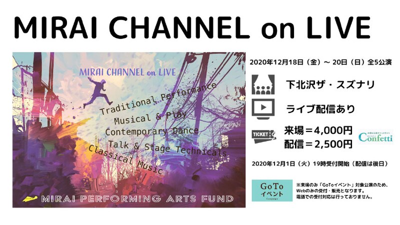 「Mirai CHANNEL on LIVE」ビジュアル