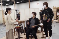 「オトコ・フタリ」稽古の様子。