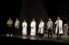 カンテレ×劇団Patch プロジェクト「音楽朗読劇『マインド・リマインド～I am…～』」囲み会見の様子。