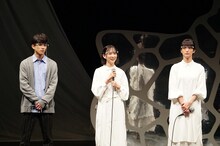 カンテレ×劇団Patch プロジェクト「音楽朗読劇『マインド・リマインド～I am…～』」囲み会見の様子。