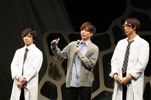 カンテレ×劇団Patch プロジェクト「音楽朗読劇『マインド・リマインド～I am…～』」囲み会見の様子。