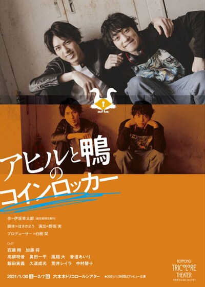 白樹栞プロデュース「アヒルと鴨のコインロッカー」チラシ表