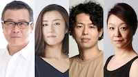 左から伊藤正之、東風万智子、箱田暁史、山下容莉枝。
