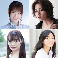 上段左から松村沙友理（乃木坂46）、高月彩良、下段左から藤本結衣、七木奏音。