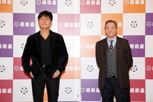 左から宅間孝行、高田文夫。