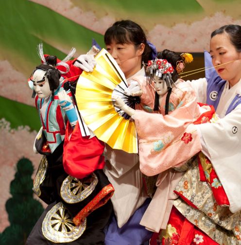 1人が1体を操る“乙女文楽”、演目に「二人三番叟」「義経千本桜」ほか
