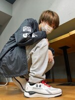 一目ぼれ要素満点のシューズで足下に“日本”を掲げる男。