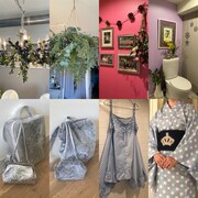 鈴木裕美のセンスで彩られた自宅の様子と手作りの作品群。バッグは素材違いで。