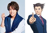 原嘉孝（左）と成歩堂龍一（右）。