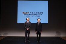 左から長塚圭史、白井晃。