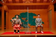 左から野村萬斎、小林充佳NTT西日本代表取締役社長。