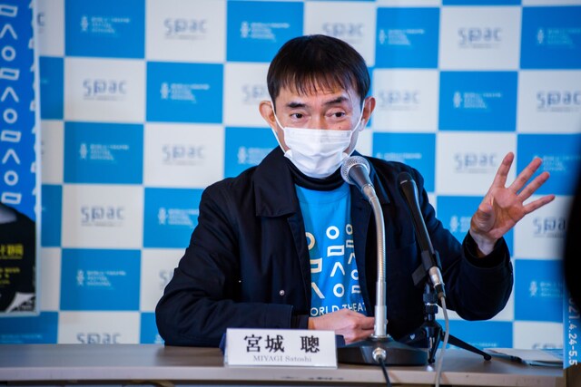 「ふじのくに→せかい演劇祭2021」プレス発表会の様子。（撮影：中尾栄治）