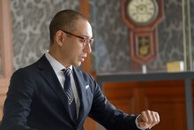 SEIKO「時問時答」より、市川海老蔵。(c)SEIKO「時問時答」