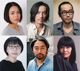 「虹む街」出演者。上段左から安藤玉恵、金子清文、緒方晋、下段左から島田桃依、タニノクロウ、蘭妖子。