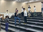 PARCO PRODUCE 2021「ピサロ」（原題：The Royal Hunt of The Sun）稽古の様子。