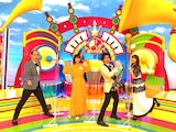 左から斎藤司、平野綾、武田真治、新妻聖子。(c)TBS