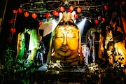 劇団「地蔵中毒」前回公演「宴たけなわ 天高く円越える 孫世代」より。(撮影:塚田史香)