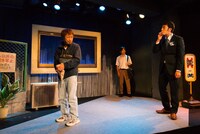 くちびるの会「くちびるの展会2」の「喫煙所のエレジー」より。（撮影：林亮太）