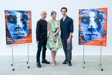 勅使川原三郎版「羅生門」記者会見より。左から勅使川原三郎、佐東利穂子、アレクサンドル・リアブコ。(c)Naoshi Hatori