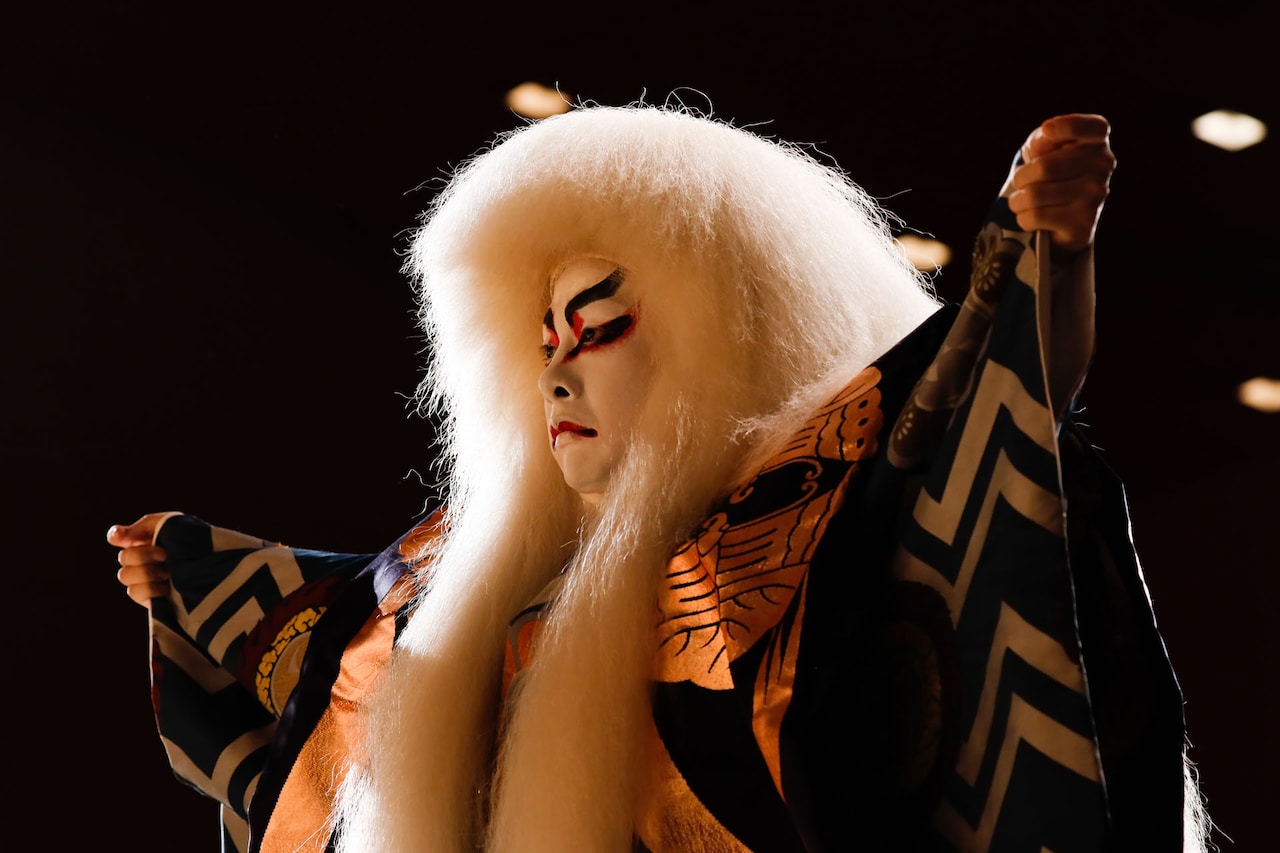 中村種之助「踊りの会」より、「春興鏡獅子」の様子。（撮影：田口真佐美）